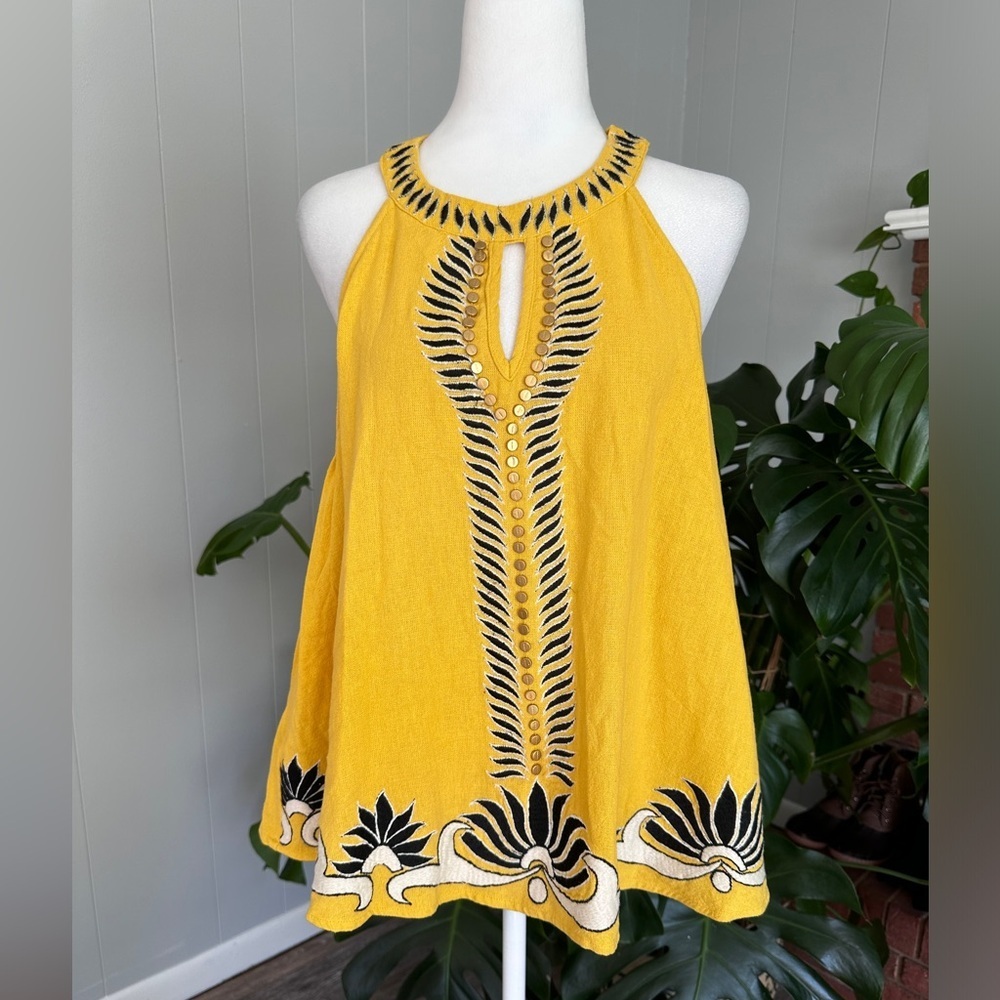#8)  Piper  100% Cotton embroidered top Size M
